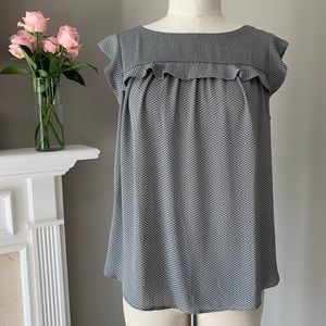 Black and White New Loft Blouse